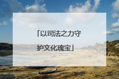以司法之力守护文化瑰宝