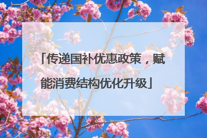 传递国补优惠政策，赋能消费结构优化升级