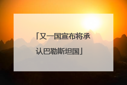 又一国宣布将承认巴勒斯坦国