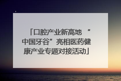 口腔产业新高地 “中国牙谷”亮相医药健康产业专题对接活动
