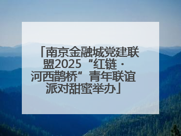 南京金融城党建联盟2025“红链・河西鹊桥”青年联谊派对甜蜜举办