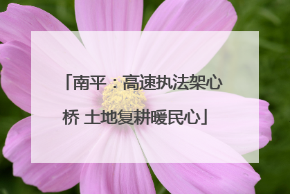 南平：高速执法架心桥 土地复耕暖民心
