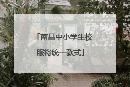 南昌中小学生校服将统一款式