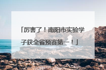 厉害了！南阳市实验学子获全省预赛第一！