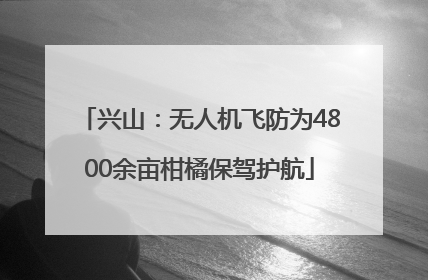 兴山：无人机飞防为4800余亩柑橘保驾护航