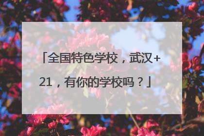 全国特色学校，武汉+21，有你的学校吗？