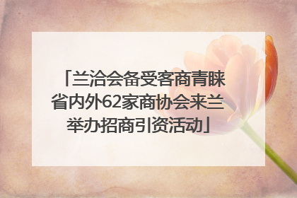 兰洽会备受客商青睐 省内外62家商协会来兰举办招商引资活动