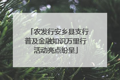 农发行安乡县支行普及金融知识万里行活动亮点纷呈