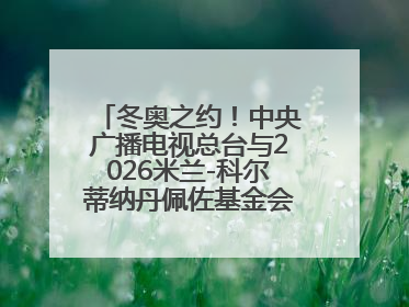 冬奥之约！中央广播电视总台与2026米兰-科尔蒂纳丹佩佐基金会达成合作