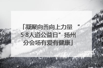 凝聚向善向上力量 “5·8人道公益日”扬州分会场有爱有健康