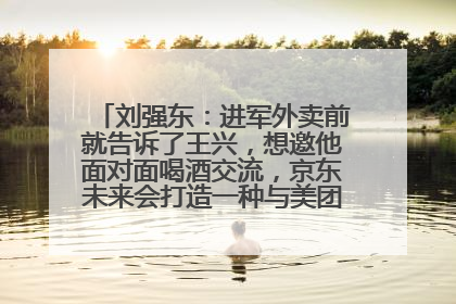 刘强东：进军外卖前就告诉了王兴，想邀他面对面喝酒交流，京东未来会打造一种与美团不同的商业模式