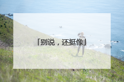 别说，还挺像