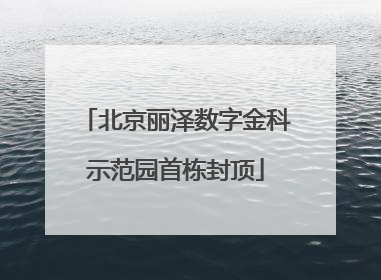 北京丽泽数字金科示范园首栋封顶