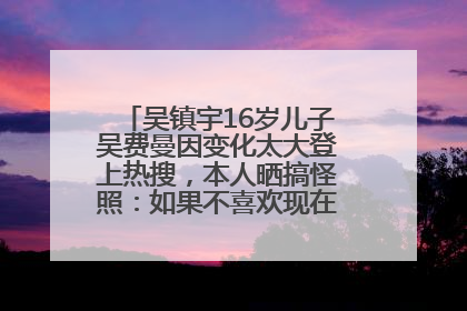 吴镇宇16岁儿子吴费曼因变化太大登上热搜，本人晒搞怪照：如果不喜欢现在的我可以离开