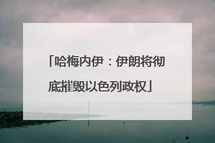 哈梅内伊：伊朗将彻底摧毁以色列政权