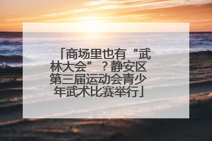 商场里也有“武林大会”？静安区第三届运动会青少年武术比赛举行