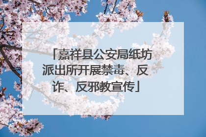 嘉祥县公安局纸坊派出所开展禁毒、反诈、反邪教宣传