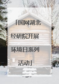 国网湖北经研院开展环境日系列活动