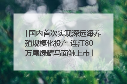 国内首次实现深远海养殖规模化投产 连江80万尾绿鳍马面鲀上市