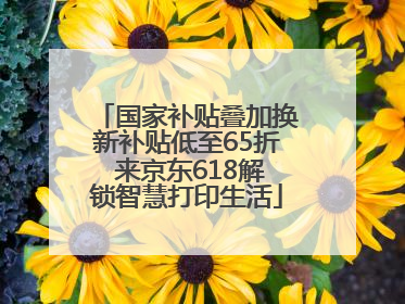 国家补贴叠加换新补贴低至65折 来京东618解锁智慧打印生活