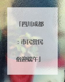四川成都：市民赏民俗迎端午