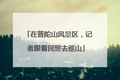在普陀山风景区，记者跟着民警去巡山