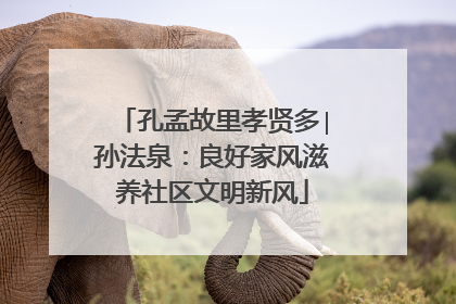 孔孟故里孝贤多∣孙法泉：良好家风滋养社区文明新风
