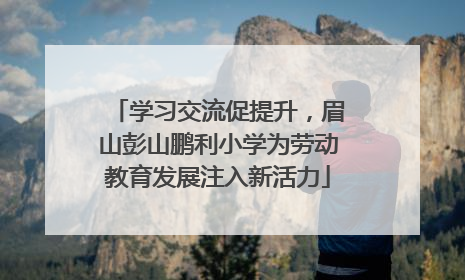 学习交流促提升，眉山彭山鹏利小学为劳动教育发展注入新活力