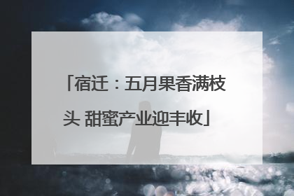 宿迁：五月果香满枝头 甜蜜产业迎丰收
