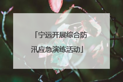 宁远开展综合防汛应急演练活动