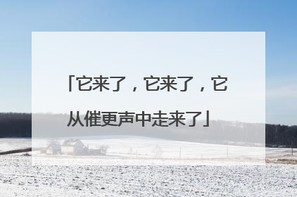 它来了，它来了，它从催更声中走来了