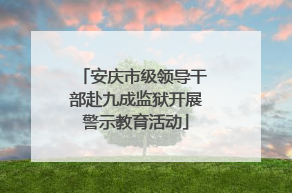 安庆市级领导干部赴九成监狱开展警示教育活动