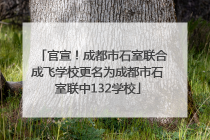 官宣！成都市石室联合成飞学校更名为成都市石室联中132学校