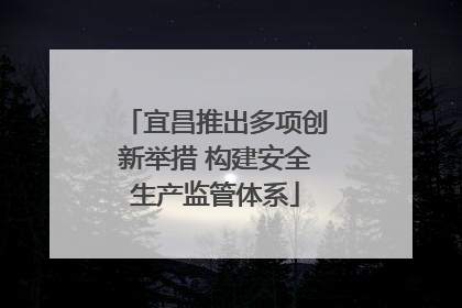 宜昌推出多项创新举措 构建安全生产监管体系