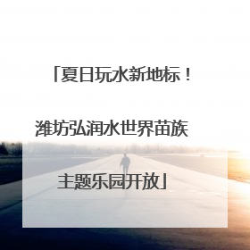 夏日玩水新地标！潍坊弘润水世界苗族主题乐园开放