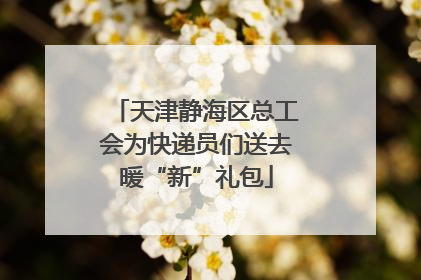 天津静海区总工会为快递员们送去暖“新”礼包
