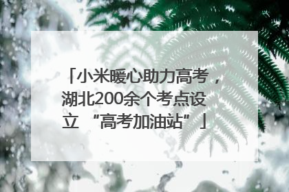 小米暖心助力高考，湖北200余个考点设立 “高考加油站”
