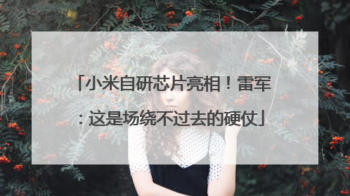 小米自研芯片亮相！雷军：这是场绕不过去的硬仗
