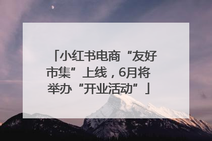 小红书电商“友好市集”上线，6月将举办“开业活动”