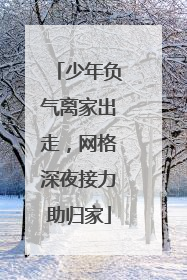 少年负气离家出走，网格深夜接力助归家
