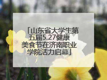 山东省大学生第五届5.27健康美食节在济南职业学院活力启幕