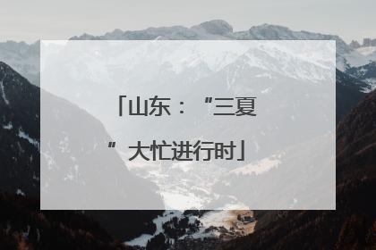 山东：“三夏”大忙进行时