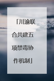 川渝联合共建五项禁毒协作机制