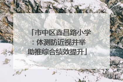 市中区鑫昌路小学：体测防近视并举 助推综合绩效提升