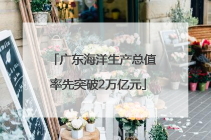 广东海洋生产总值率先突破2万亿元