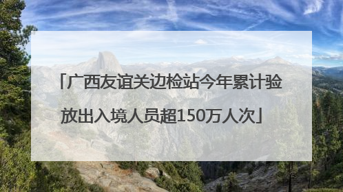 广西友谊关边检站今年累计验放出入境人员超150万人次
