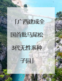 广西建成全国首批马尾松3代无性系种子园