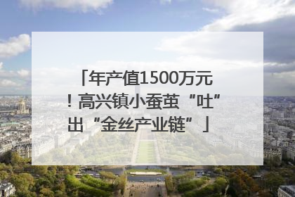 年产值1500万元！高兴镇小蚕茧“吐”出“金丝产业链”