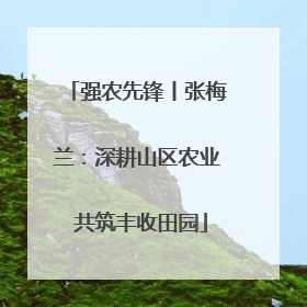 强农先锋丨张梅兰：深耕山区农业 共筑丰收田园