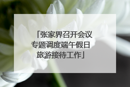 张家界召开会议专题调度端午假日旅游接待工作